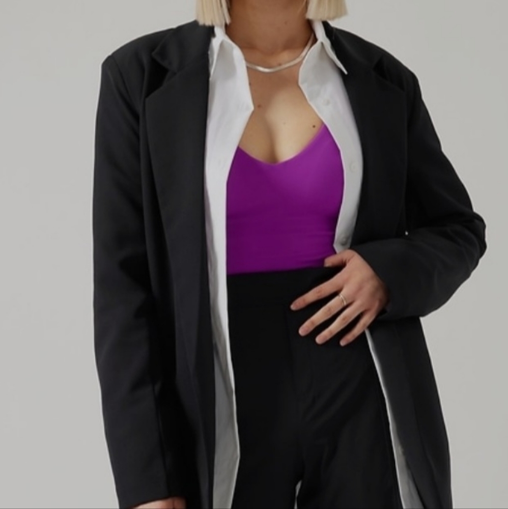 Athleta Endless Blazer Women's 12 Black NWT